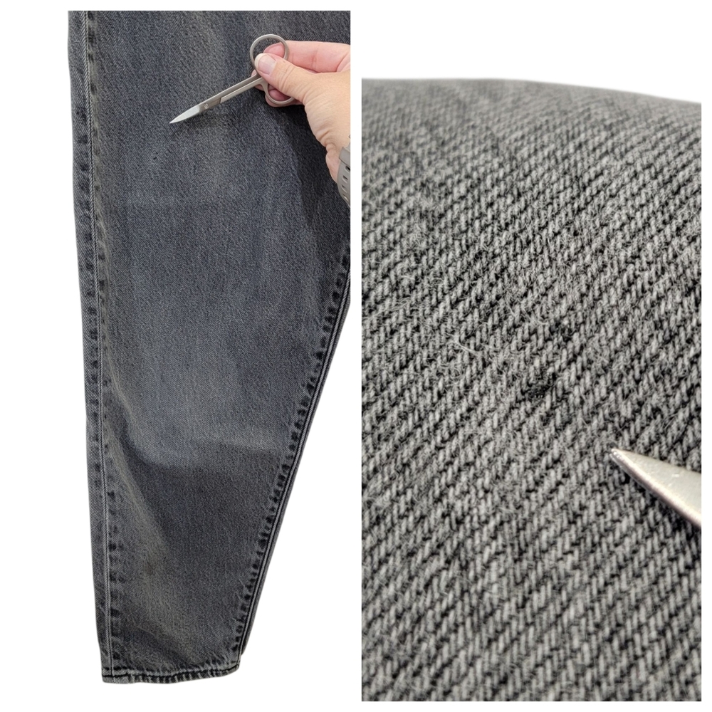Levi’s High Loose Taper Jeans Black Grey Relaxed Fit Women’s W26 - Picture 15 of 17